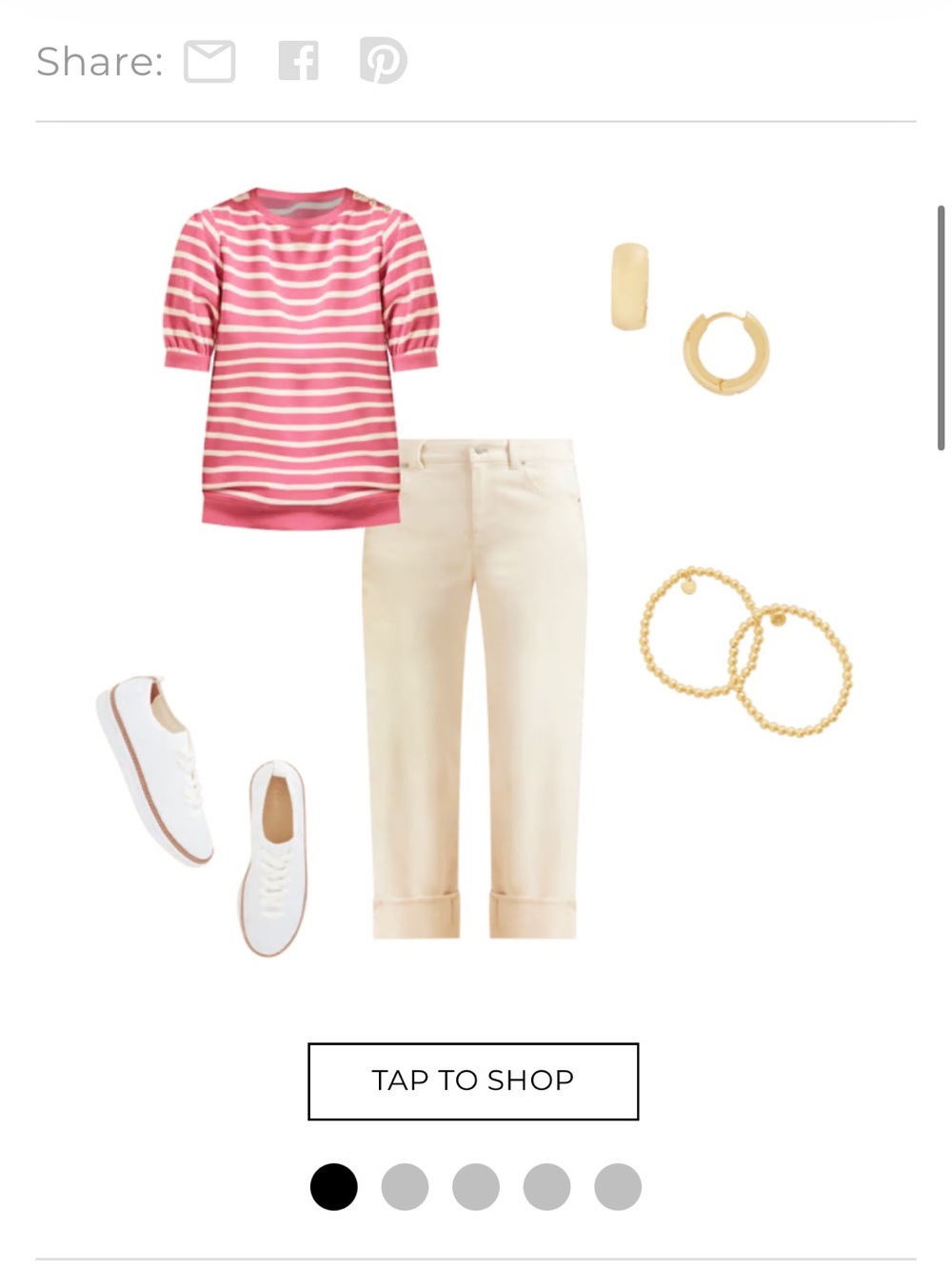 Talbots Cuffed Cream Jeans - Picture 6 of 13